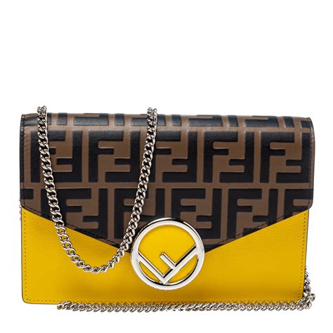 fendi small chain wallet|fendi zucca wallet on chain.